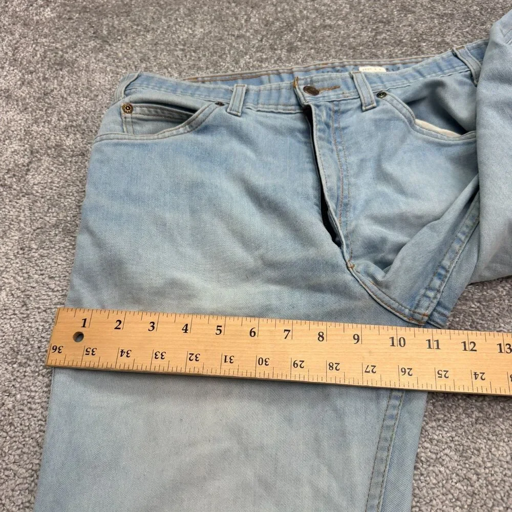Levi's Vintage Y2K 2001 Light Wash Crop Denim Jeans Mens 34x30 Straight Leg